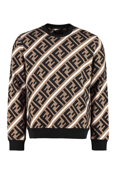 Shop Fendi Ff Printed Sweater In Multi