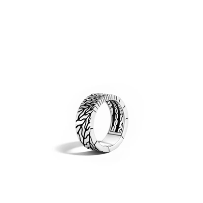 Shop John Hardy Carved Chain Band Ring In Sterling Silver