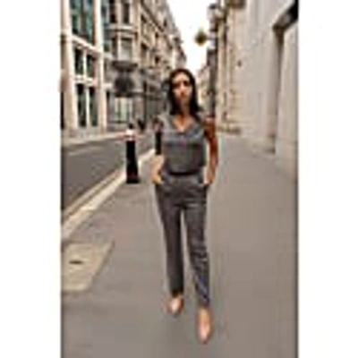 Femponiq Women's Viscose & Cupro Blend Pants - Grey In Charcoal