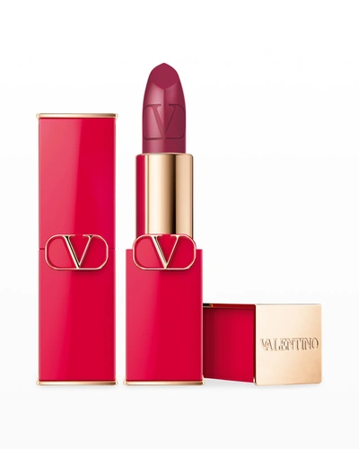 Shop Valentino Rosso Satin  Lipstick In Red