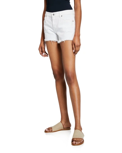 Shop 7 For All Mankind Cutoff Jean Shorts In Clean White