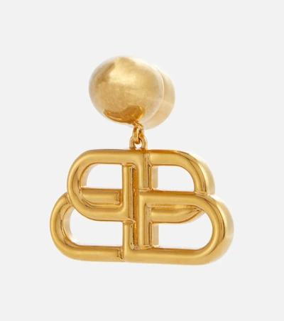 Shop Balenciaga Bb-pendant Stud Earrings In 金色