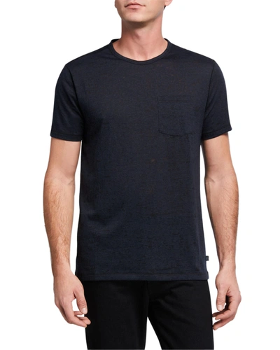 Shop John Varvatos Burnout Pocket T-shirt In Grey Heather