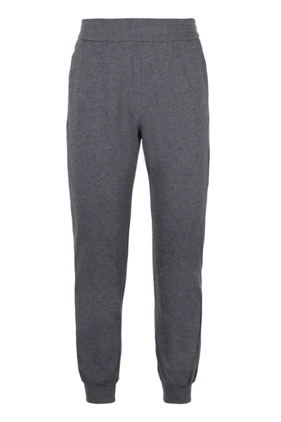 Shop Versace Medusa Logo Embroidered Sweatpants In Grey