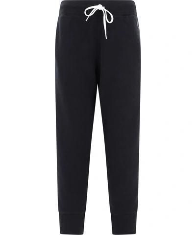 Shop Polo Ralph Lauren Drawstring Jogging Pants In Black