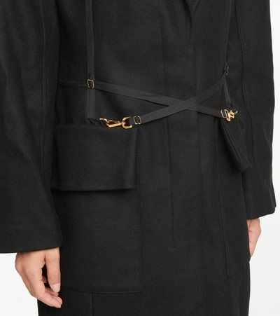 Shop Jacquemus Le Manteau Soco Wool-blend Coat In Black