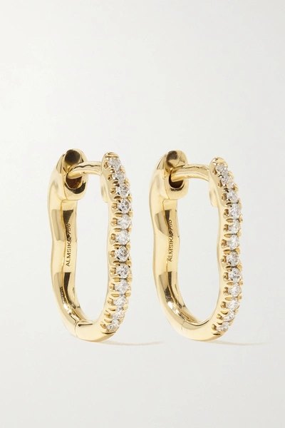 Shop Almasika 18-karat Gold Diamond Earrings