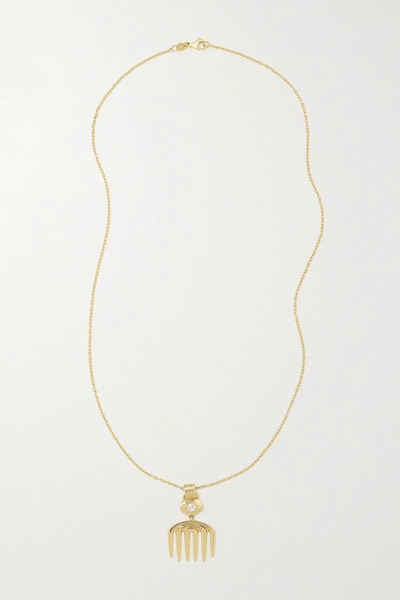 Shop Almasika Vici 18-karat Gold Diamond Necklace