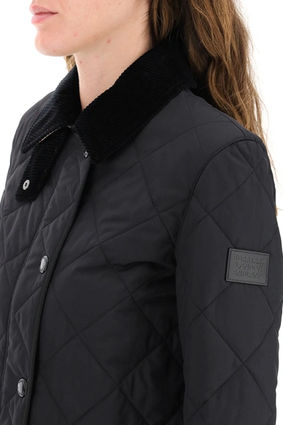 Shop Burberry Cotswold Quilted Country Jacket In Black