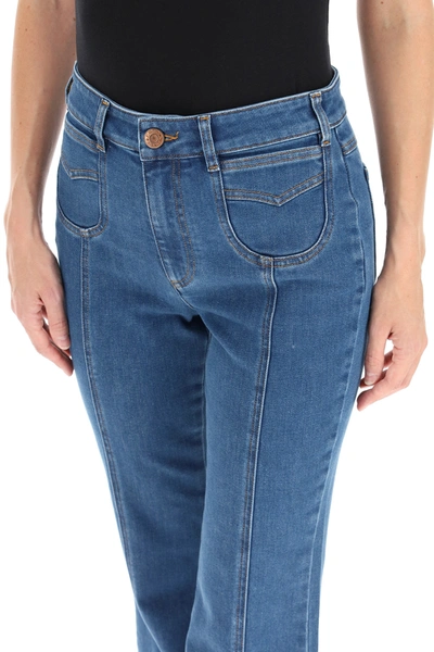 Shop See By Chloé Recycled Denim Jeans In Blue