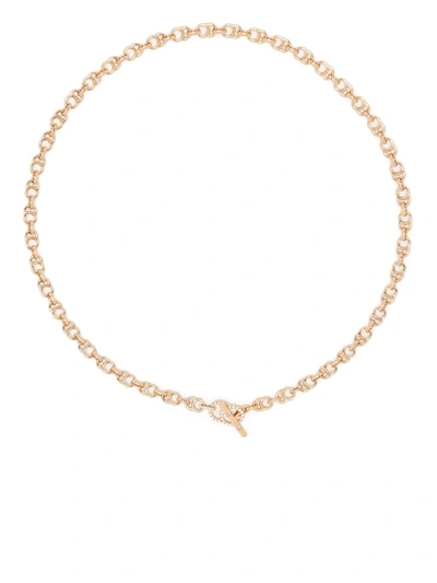 Shop Courbet 18kt Recycled Rose Gold Celeste Laboratory-grown Diamond Clasp Chain Necklace In 粉色