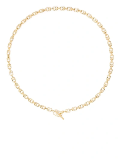 Shop Courbet 18kt Recycled Yellow Gold Celeste Laboratory-grown Diamond Clasp Chain Necklace In 金色