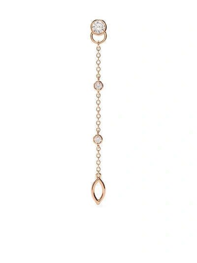 Shop Courbet 18kt Recycled Rose Gold Co Mono Laboratory-grown Diamond Hanging Earring In 粉色