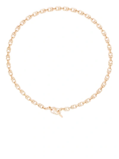 Shop Courbet 18kt Recycled Rose Gold Celeste Laboratory-grown Diamond Clasp Chain Necklace In 粉色