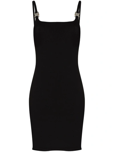 Shop Alyx Disco Ribbed Mini Dress In 黑色