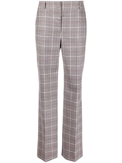 CHECKED STRAIGHT-LEG TROUSERS