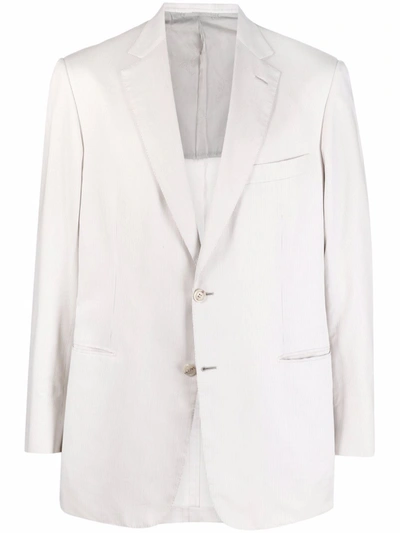 Brioni Classic Fitted Blazer In 白色