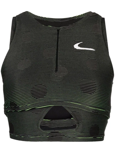 Shop Nike X Off-white Polka-dot Print Performance Top In 黑色