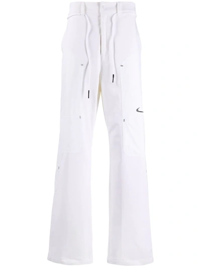 Nike X Off-white White Logo Bootcut Trousers In Neutrals