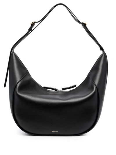 Shop Wandler Lois Leather Shoulder Bag In 黑色