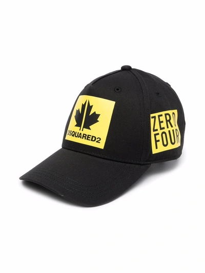 Shop Dsquared2 Logo-print Cap In 黑色