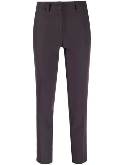 Shop Blanca Vita Slim-cut Straight-leg Trousers In 灰色