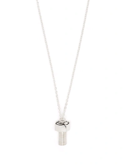 Shop Ambush Bolt Pendant Necklace In 银色