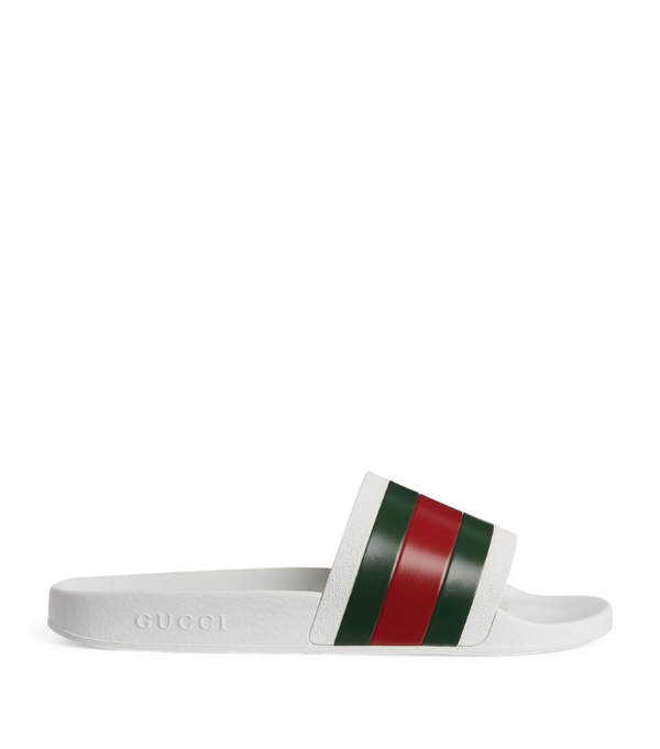 Gucci Stripe Slides In White ModeSens