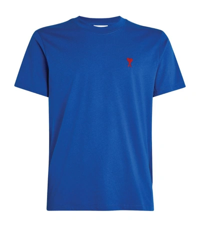 Shop Ami Alexandre Mattiussi Ami Paris Ami De Caur T-shirt In Blue