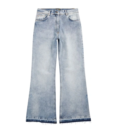 Shop Natasha Zinko X Duoltd Flared Light-wash Jeans In Blue