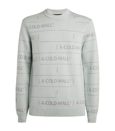 Shop A-cold-wall* Wool Sweatshirt In Blue