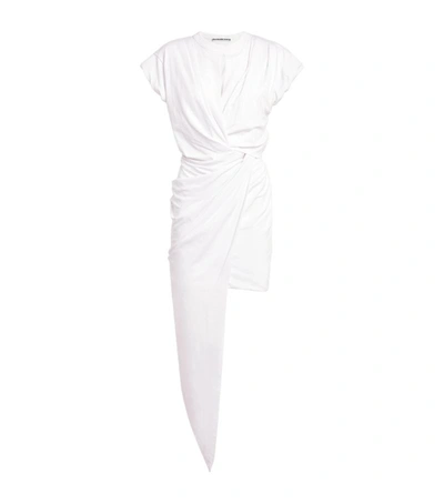 Shop Alexander Wang Cotton Asymmetric Dress In White