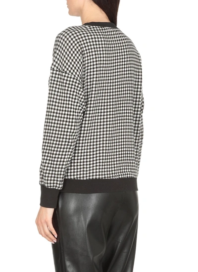 Shop Alice And Olivia Alice + Olivia Sweaters In Gingham Sm Black