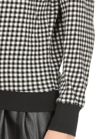 Shop Alice And Olivia Alice + Olivia Sweaters In Gingham Sm Black