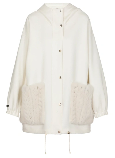 Shop Manzoni 24 Coats White In Milk