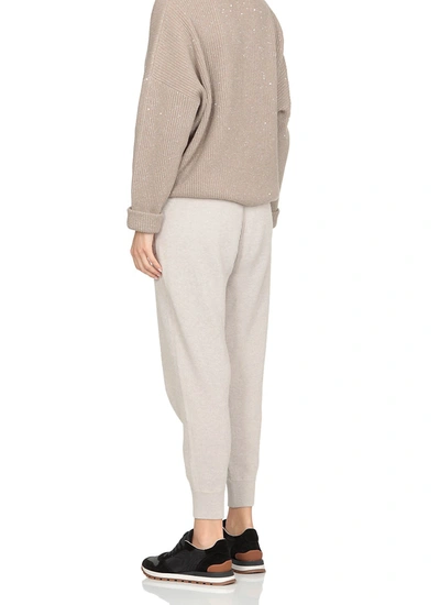 Shop Brunello Cucinelli Trousers In Oyster