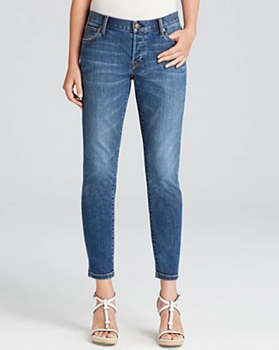 Shop Burberry Brit Relaxed Skinny Jeans In Mid Indigo