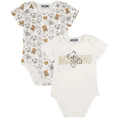 Shop Moschino 2-pack White Baby Body