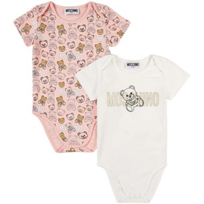 Shop Moschino 2-pack Pink Baby Body