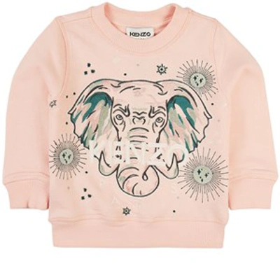 Shop Kenzo Kids Pink Elephant Sweatshirt