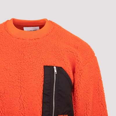 Shop Ambush Wool Fleece Top Tshirt In Yellow &amp; Orange