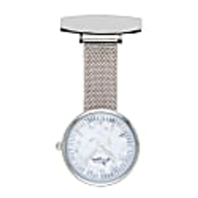 Bermuda Watch Company Venus Interchangeable Marble/silver/blue Mesh In Marble/silver/blue