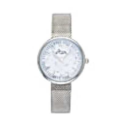 Bermuda Watch Company Venus Interchangeable Marble/silver/blue Mesh In Marble/silver/blue