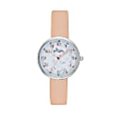 Bermuda Watch Company Venus Interchangeable Marble/salmon/silver Mesh In Marble/salmon/silver