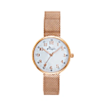 Bermuda Watch Company Venus Interchangeable/mother Of Pearl/gold Mesh/blue Leather In Mesh/blue