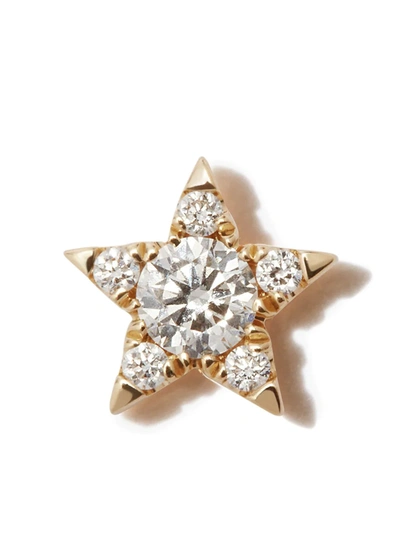 Shop Maria Tash 18kt Yellow Gold Star Stud Earring