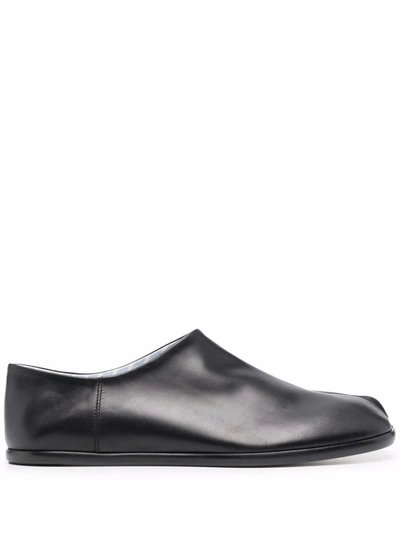 Maison Margiela Tabi Leather Slip-on Loafers In Schwarz