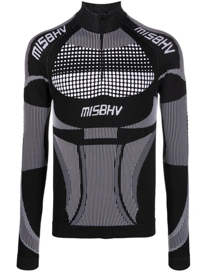 Misbhv Black Sport Europa Quarter-zip T-shirt In Schwarz