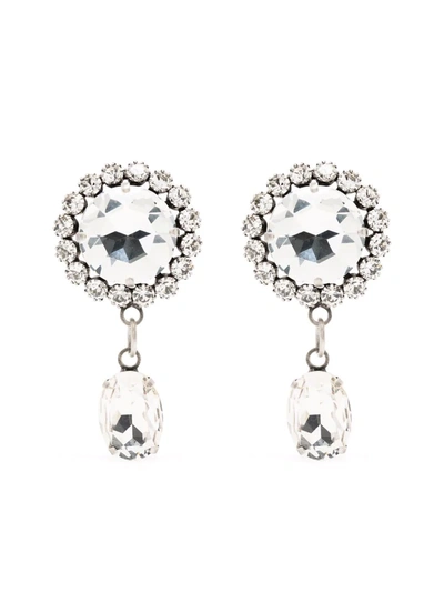 Shop Alessandra Rich Crystal-drop Brooch In Silber