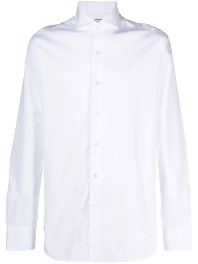Shop Xacus Wrinkle-free Tailored Travel Shirt In Weiss
